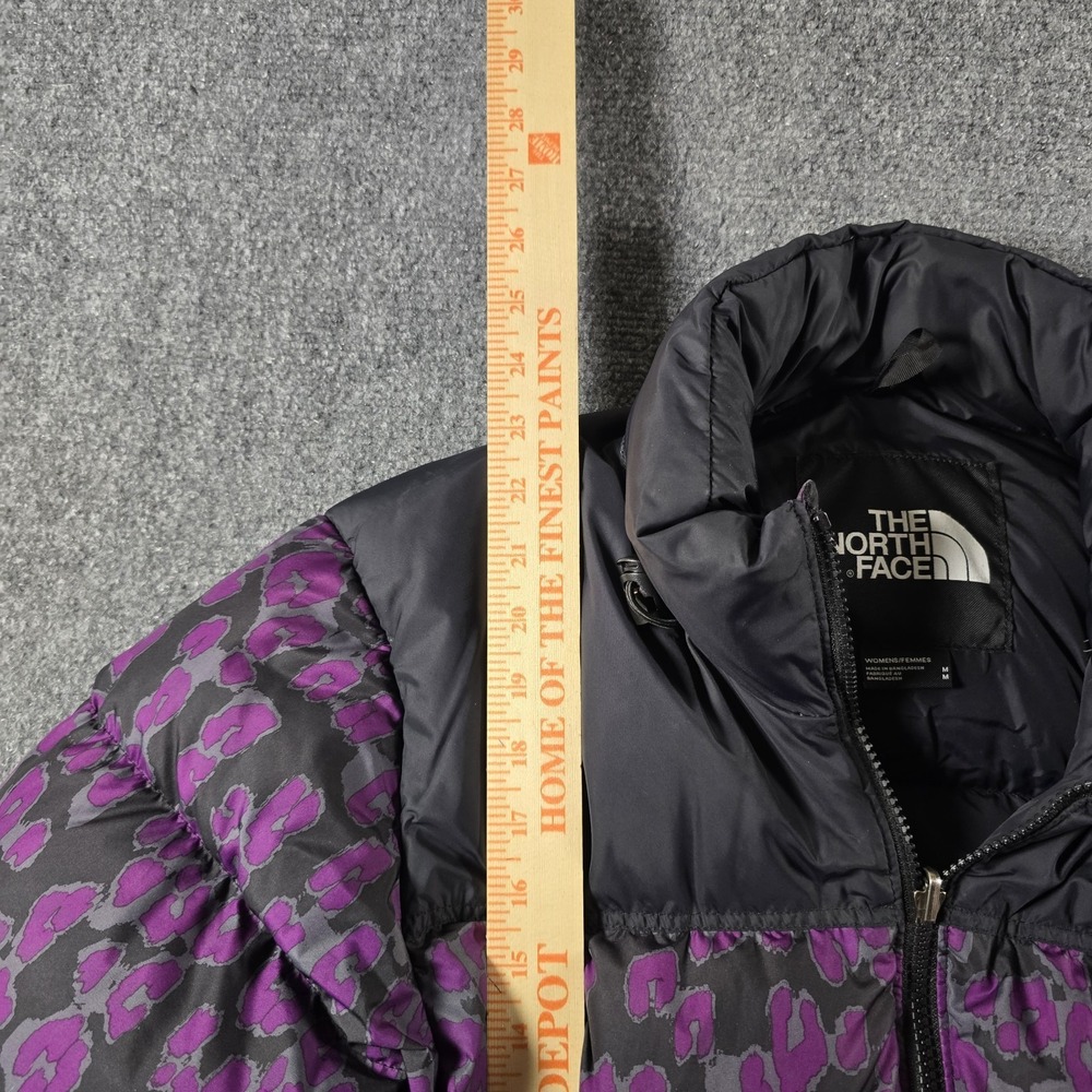 The North Face 1996 Retro Nuptse Purple Leopard Print Down Puffer Jacket M - Picture 8 of 11